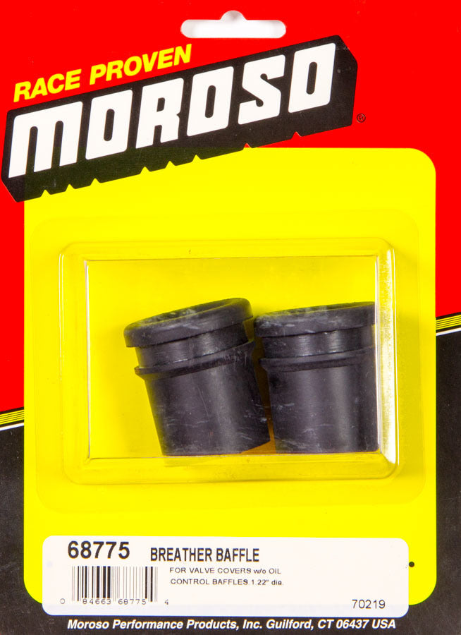 MOROSO 68775 Oil Baffle Rubber Grommet with Baffled Design, 1.22 Inch Hole, 1.5 Inch Thickness, Black
