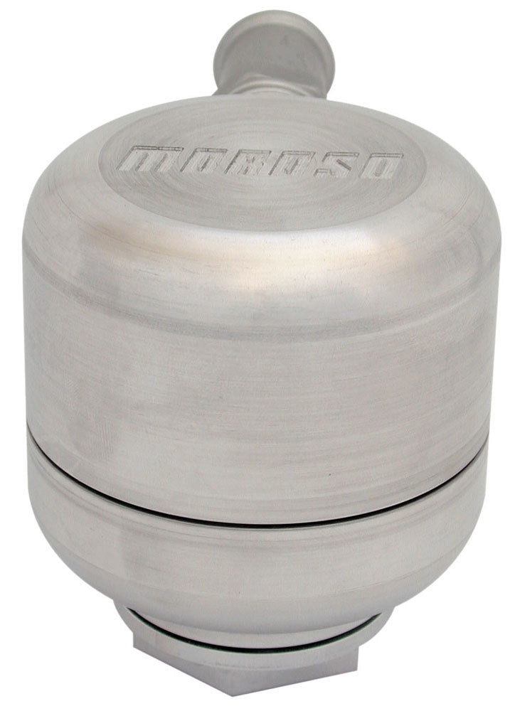 MOROSO 68788 Aluminum Breather with Positive Locking, 1-1/4 Inch Hole, 1/2 Inch NPT to 5/8 Inch Hose Evacuation Fitting