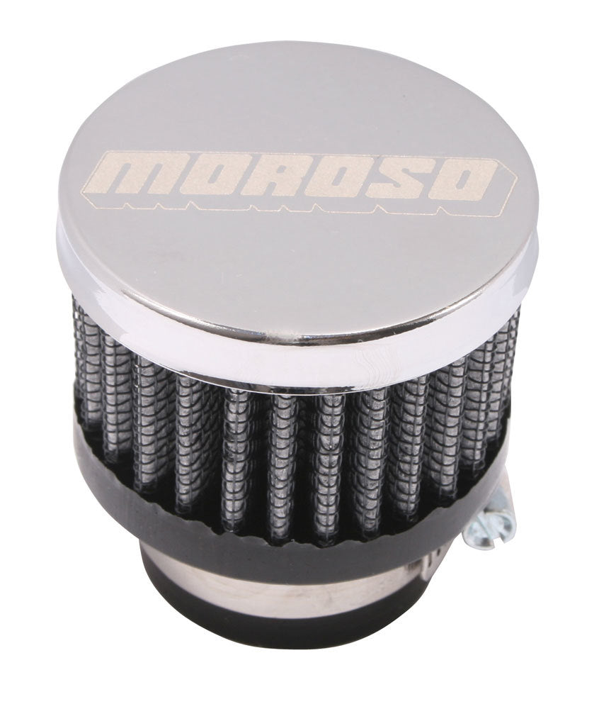 MOROSO 68791 Clamp-On Filter Breather, 1 Inch Diameter, Steel, Chrome Finish