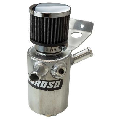 MOROSO 68863 Aluminum Breather Tank for Automotive Applications, 2.5 Inch Diameter, 9 Inch Tall, 0.5 Quart Capacity, Natural Finish