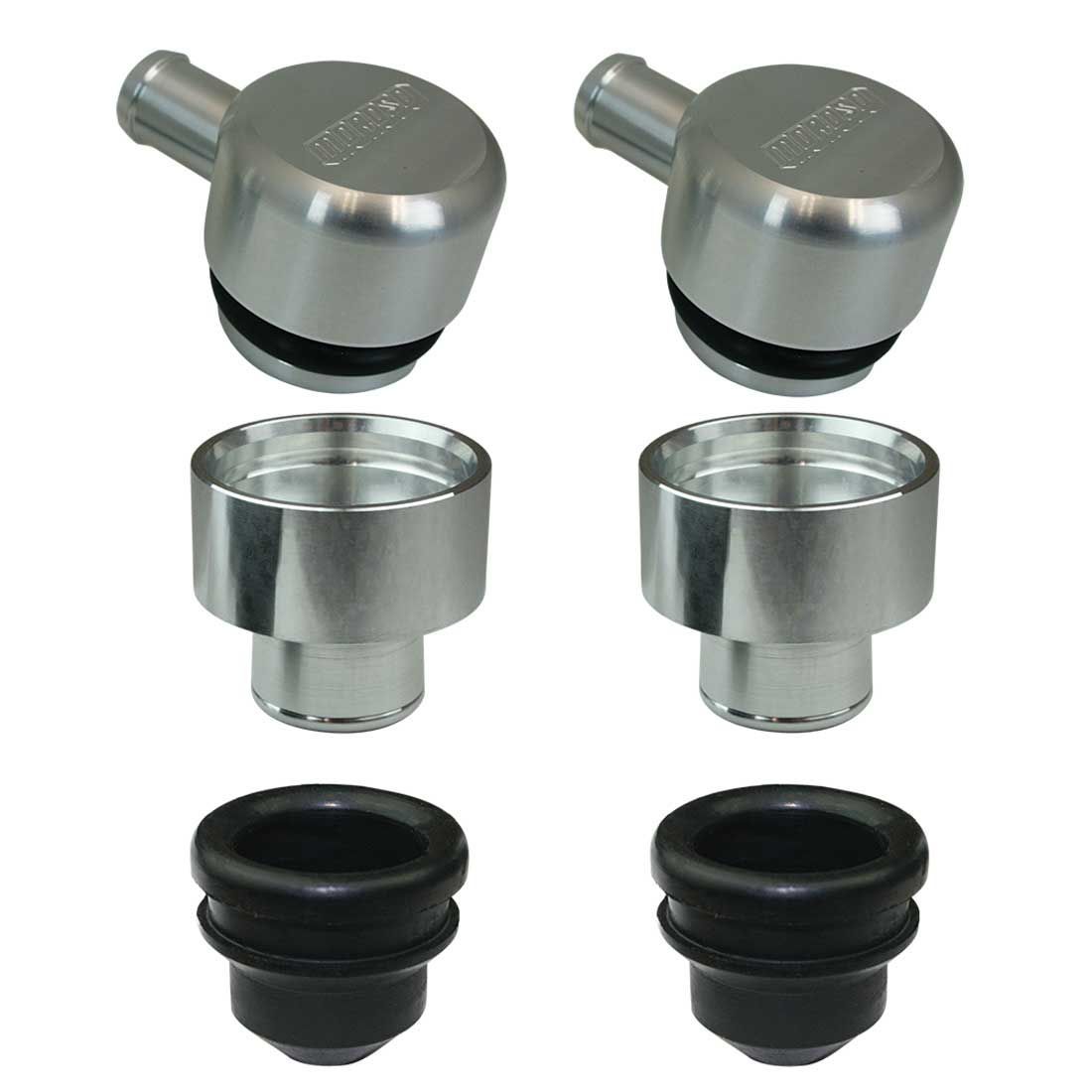 MOROSO Billet Breather Adapter Kit 2-Pack for 1.22 Inch Hole with Aluminum Construction