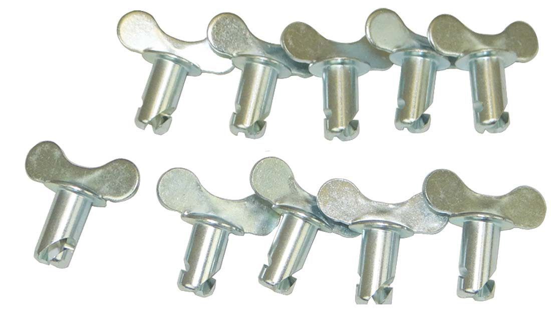 MOROSO Quick Fastener Winged 5/16 Inch Steel Body Zinc Plated Set of 10