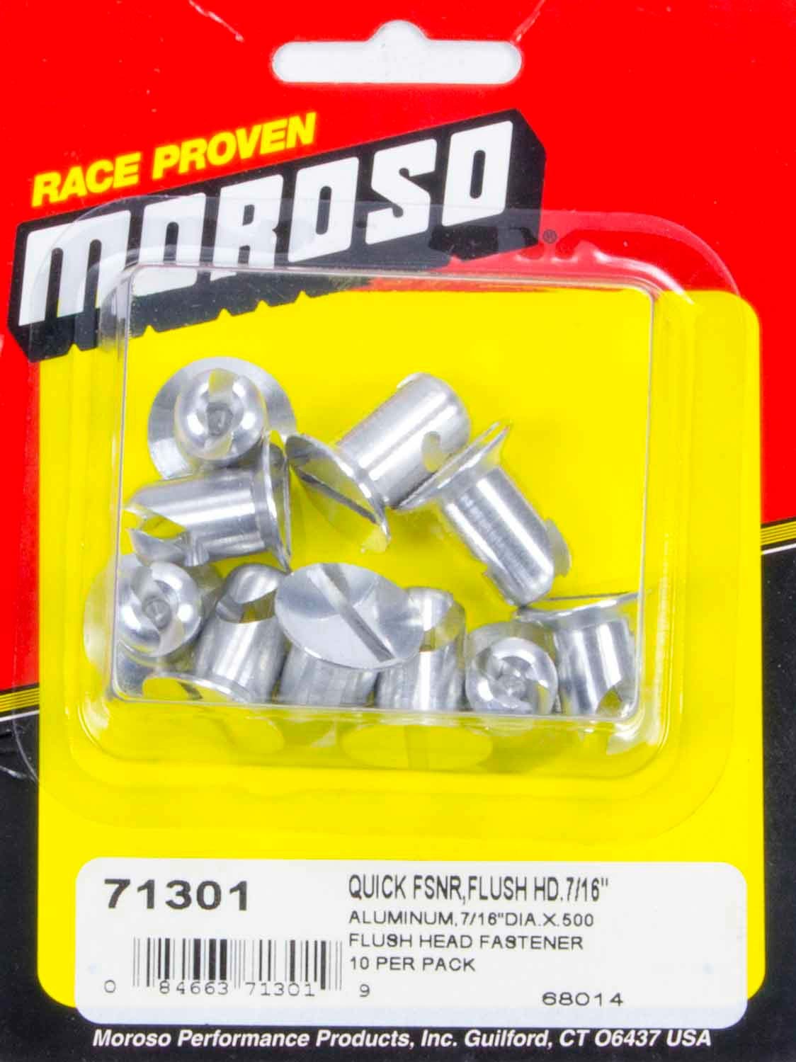 MOROSO Alum Quick Fastener Flush Head 7/16 Inch x 1/2 Inch Aluminum Set of 10