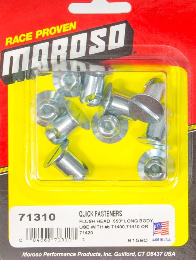 MOROSO 71310 Flush Head Quik Fastener with 7/16 Inch Body and Zinc Plated Steel Finish