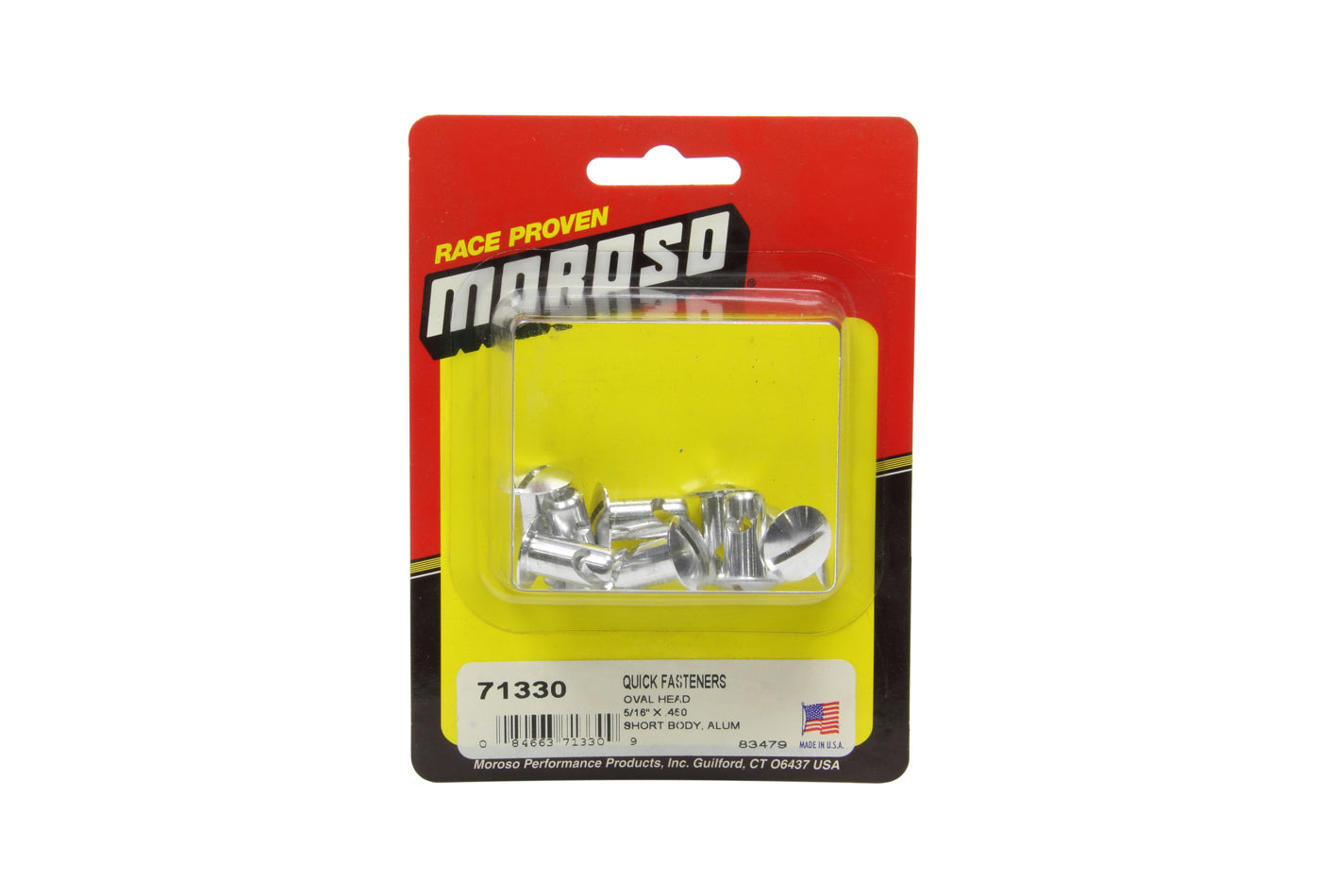 MOROSO 71330 Oval Head Quick Fastener 5/16 Inch Diameter Aluminum Set of 10