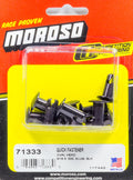 MOROSO 71333 Oval Head Quick Fastener 5/16 Inch Body, Black Anodized Aluminum Set of 10