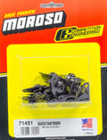 MOROSO 71451 Self Ejecting Fasteners with Flush Head, 5/16 Inch Body, Aluminum, Black Anodized, Set of 10