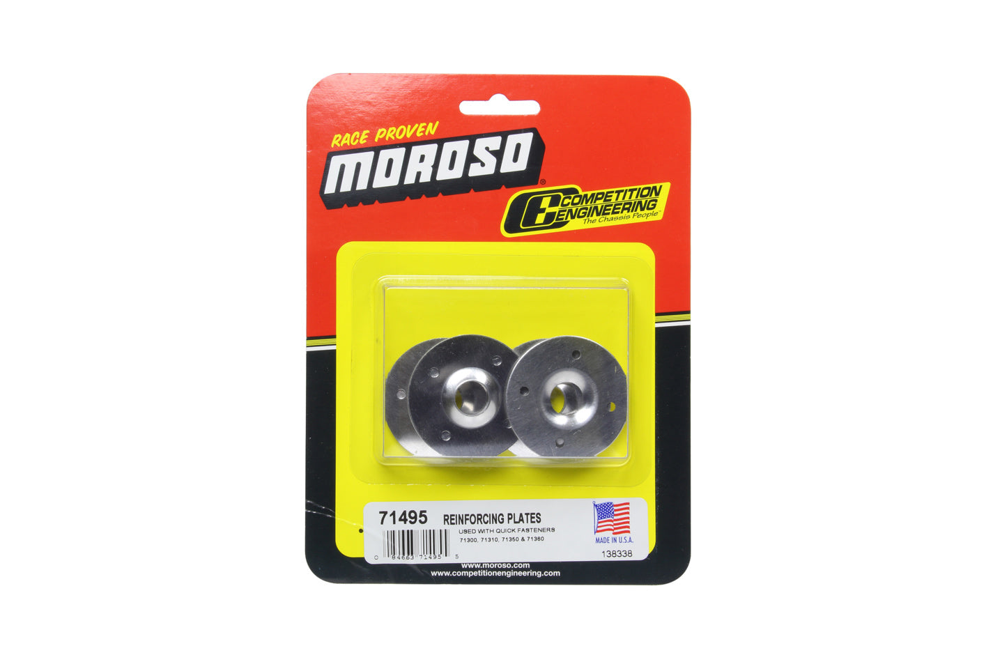MOROSO 71495 Body Reinforcing Plate, 1-3/4 Inch Diameter Aluminum with Quick Release Fastener, Set of 10