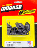 MOROSO 71502 Self Ejecting Fastener with Flush Head, 0.500 inch Body, Aluminum, Black Anodized, Set of 10