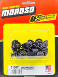 MOROSO 71507 Self Ejecting Quick Turn Fasteners with Flush Head, Slotted, 5/16 Inch Diameter, Aluminum Black Anodized, Set of 10