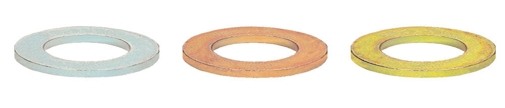 MOROSO Spark Plug Index Washers Flat Seat Set of 30, 14 mm Diameter, 0.040 in / 0.050 in / 0.064 in Thickness