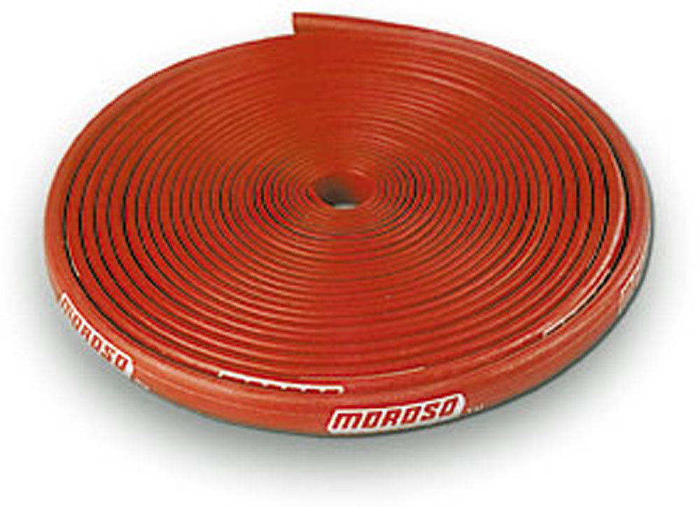 MOROSO 72002 Red Silicone and Fiberglass Spark Plug Wire Sleeve, 25 Feet