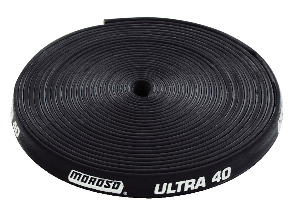 MOROSO 72012 Insulated Plug Wire Sleeve Ultra 40, 8.65 mm Diameter, 25 ft Length, Fiberglass and Silicone Material, Black