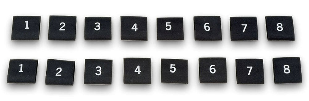 MOROSO 72020 Shrink Sleeve Tubing for Spark Plug Wires, Numbered 1-8, Black, Set of 16