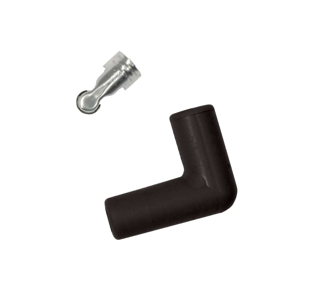 MOROSO Ultra 40 Boot and Terminal Kit Part 72071, 8.65 mm Spark Plug Boots, 90 Degree, Black, Set of 8