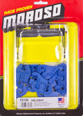 MOROSO SBF Spark Plug Wire Loom Kit with Bracket for Small Block Ford, 7-9 mm Diameter, Blue Plastic Clip Style