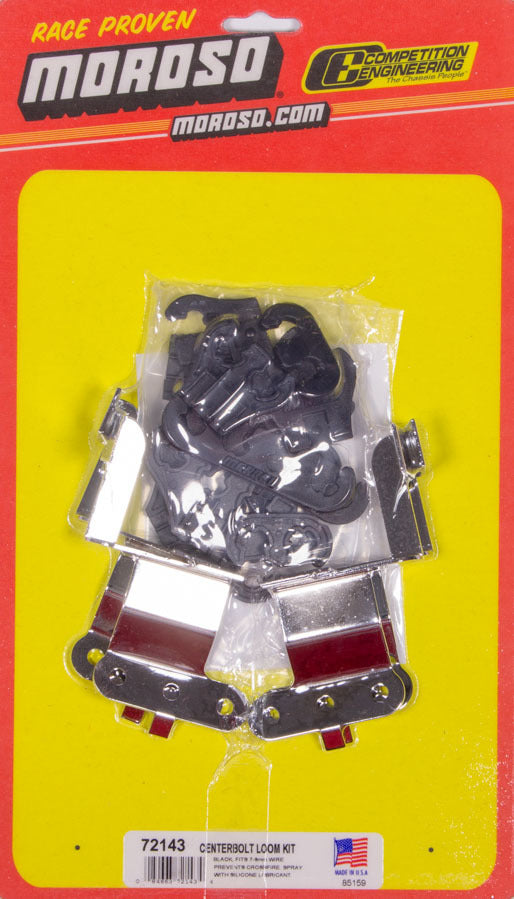 MOROSO 72143 Black Spark Plug Wire Loom Kit for Small Block Chevy Center Bolt Valve Cover