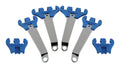 MOROSO Spark Plug Wire Loom Kit for Valve Cover Mount, 7-9 mm, Blue Plastic, Clip Style, Part Number 72150