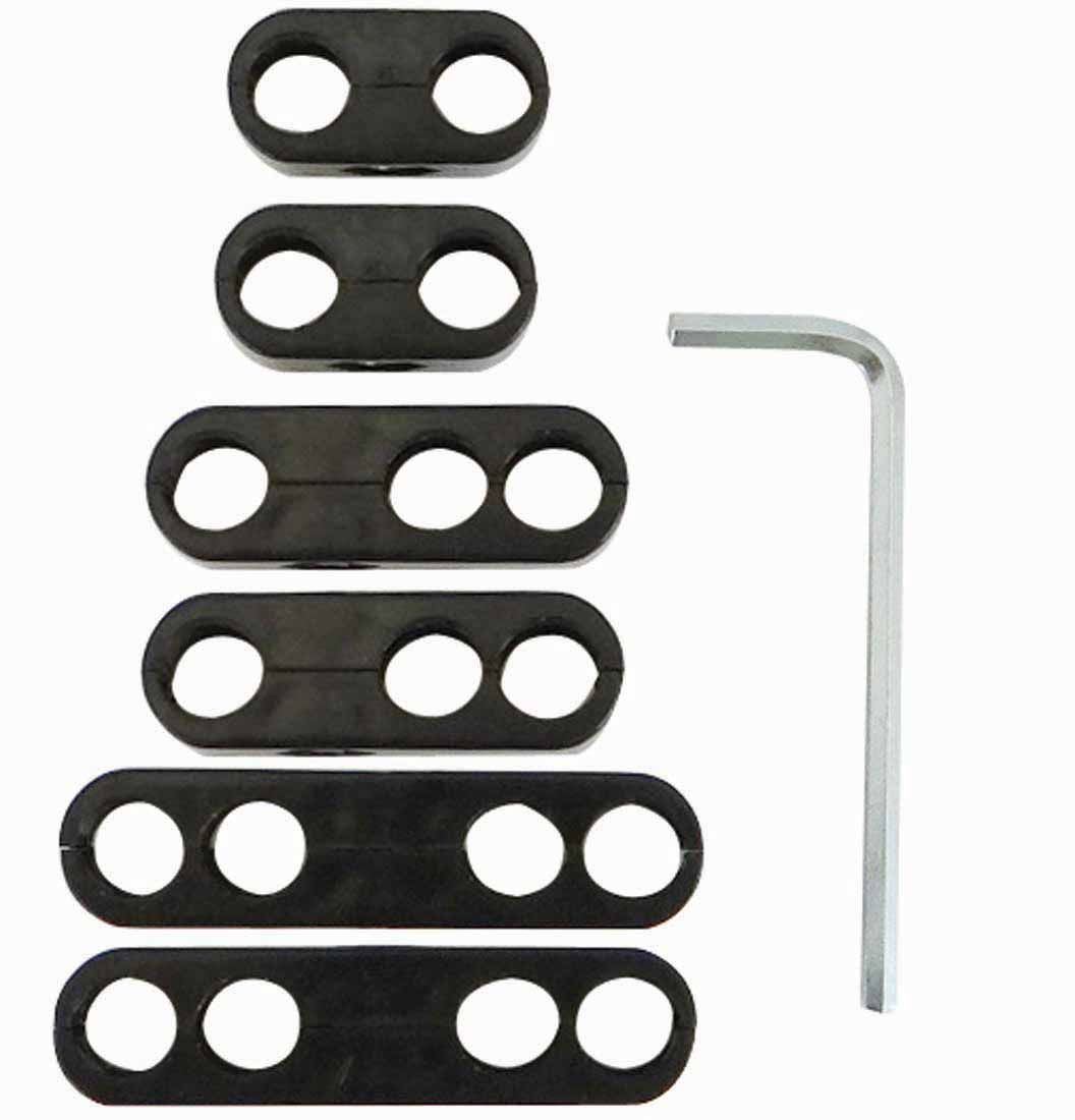 MOROSO 72166 Spark Plug Wire Loom Kit, 8.65 mm Diameter, Black Plastic, Clamp Style