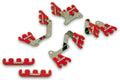 MOROSO 72168 Show Car Wire Loom Kit with Valve Cover Mount in Red, 7-9 Mm, Plastic, Clip Style