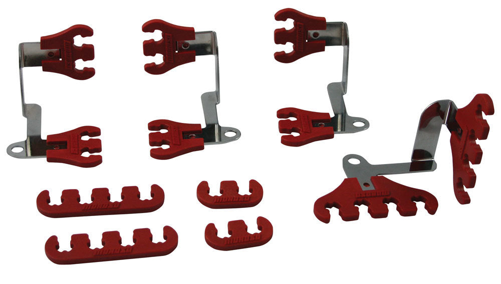 MOROSO 72172 Super Loom Kit Red with Valve Cover Mount and Clips for 7-9 mm Spark Plug Wires