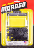MOROSO 72174 Super Wire Loom Kit for Valve Cover Mount, 7-9 mm, Black Plastic, Clip Style