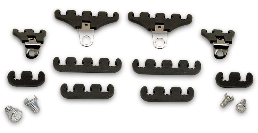 MOROSO 72195 Under Header Spark Plug Wire Loom Kit for Small Block Chevy, Black Plastic, 7-9 mm Diameter