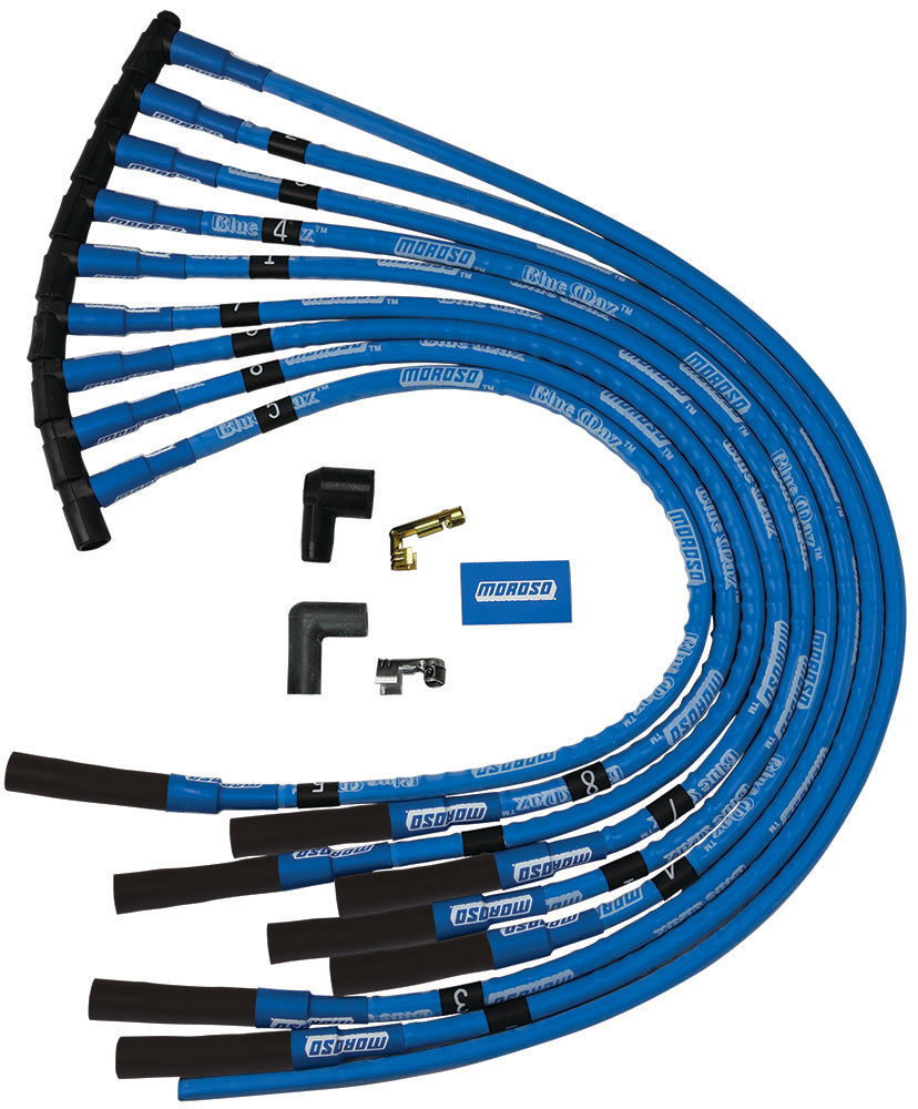 MOROSO 72415 Blue Max Ignition Wire Set with Spiral Core 8mm for Big Block Chevy