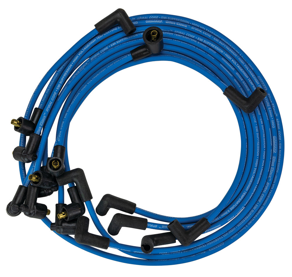 MOROSO 72656 Blue Max Ignition Wire Set with Spiral Core and 8mm Diameter for Mopar B / RB-Series Engines