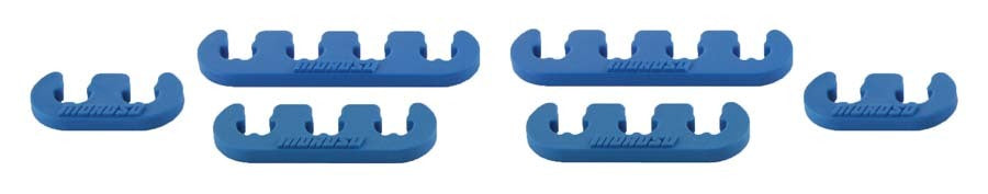 MOROSO 73160 11mm Spark Plug Wire Loom Kit with Blue Plastic Sleeved Wires and Clip Style Connectors