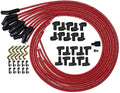 MOROSO 73214 Blue Max Ignition Wire Set with Red Boots and Spiral Core, 8mm Diameter, Cut-To-Fit for V8 Engines