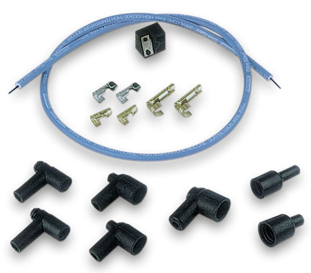 MOROSO 73235 Blue Max Coil Wire Set with Spiral Core, 8 mm, Unsleeved, Blue, 36 Inches, Cut-To-Fit