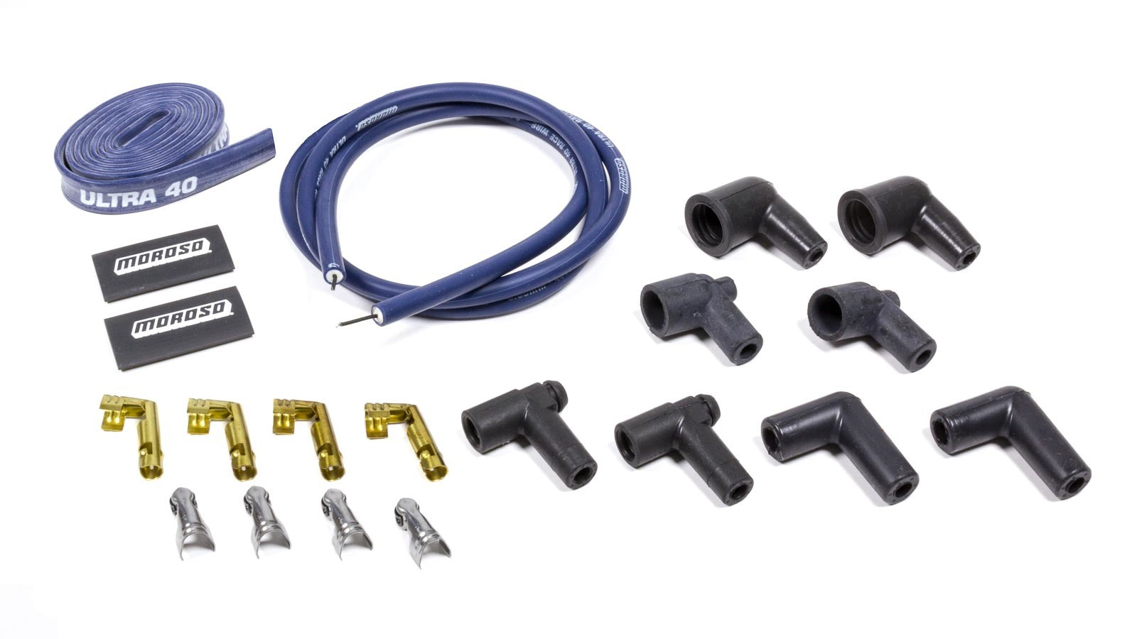 MOROSO 73240 Ultra 40 Sleeved Coil Wire Kit, 8.65 mm Diameter, 48 Inches Long, Blue HEI / Socket Style