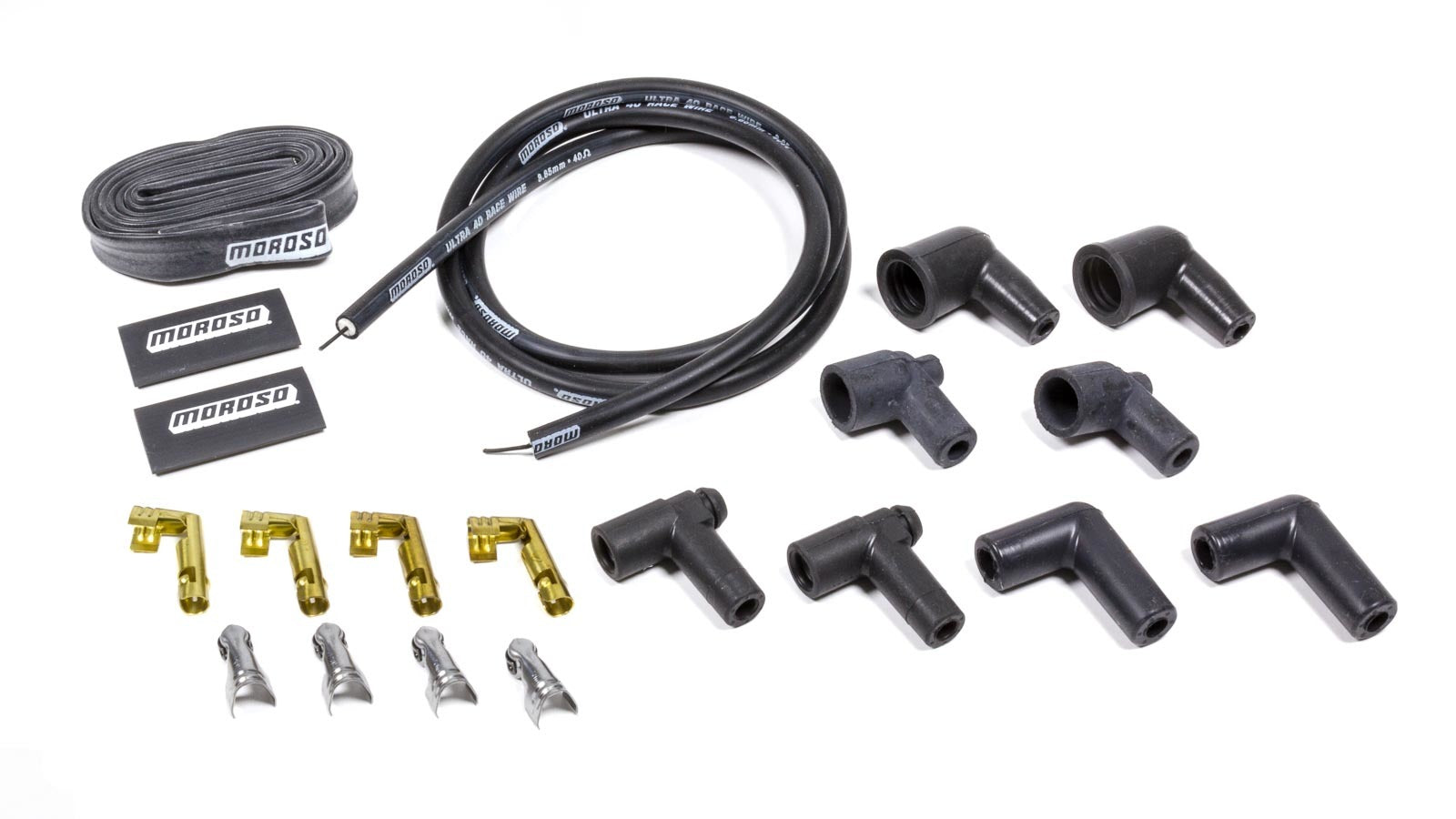 MOROSO 73241 Ultra 40 Sleeved Coil Wire Kit, 8.65 mm Diameter, 48 Inches Long, Black HEI / Socket Style