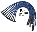 MOROSO 73615 Ultra 40 Spark Plug Wire Set for Big Block Chevy, Spiral Core, 8.65 mm, Sleeved, Blue, HEI Style Terminal, Over Valve Cover