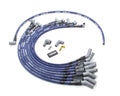 MOROSO 73630 Ultra 40 Spark Plug Wire Set for Small Block Ford, Spiral Core, 8.65 mm, Blue Sleeved with 135 Degree HEI Style Plug Boots