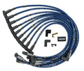MOROSO 73664 Ultra 40 Spiral Core Spark Plug Wire Set for Small Block Chevy, 8.65 mm, Blue with 90 Degree Plug Boots and HEI Style Terminals