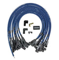 MOROSO Ultra 40 Spark Plug Wire Set for Big Block Ford 429-460, 8.65mm Spiral Core, Blue with 135 Degree Plug Boots and HEI Style Terminals