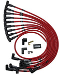 MOROSO 73684 Ultra 40 Spark Plug Wire Set for Small Block Chevy, Red, 8.65 mm Spiral Core with 90 Degree Boot and HEI Terminals