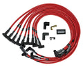 MOROSO 73686 Ultra 40 Spiral Core Spark Plug Wire Set for Small Block Chevy, Red, 8.65mm, 90 Degree Plug Boots, HEI Style Terminals