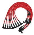 MOROSO Ultra 40 Spark Plug Wire Set for SBC Sprint Car, Red, 8.65 mm Spiral Core, 90 Degree Plug Boots, HEI Style Terminal
