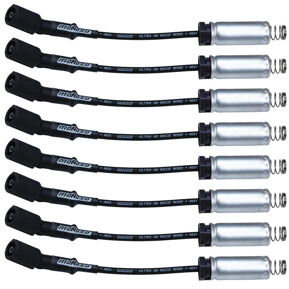 MOROSO 73705 Ultra 40 Spiral Core Spark Plug Wire Set for GM LS-Series, 9.75 Inches, Black