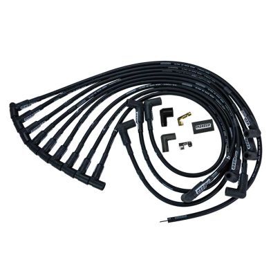 MOROSO 73707 Ultra 40 Spiral Core Spark Plug Wire Set for Small Block Chevy with HEI Terminals and 8.65 mm Black Ignition Wires