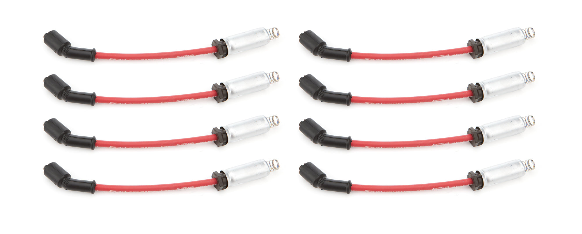 MOROSO 73742 Ultra 40 Spark Plug Wire Set for GM LS and LT Series Engines, 8.5mm Diameter, Red, Spiral Core with Heat Shields and Straight Plug Boots