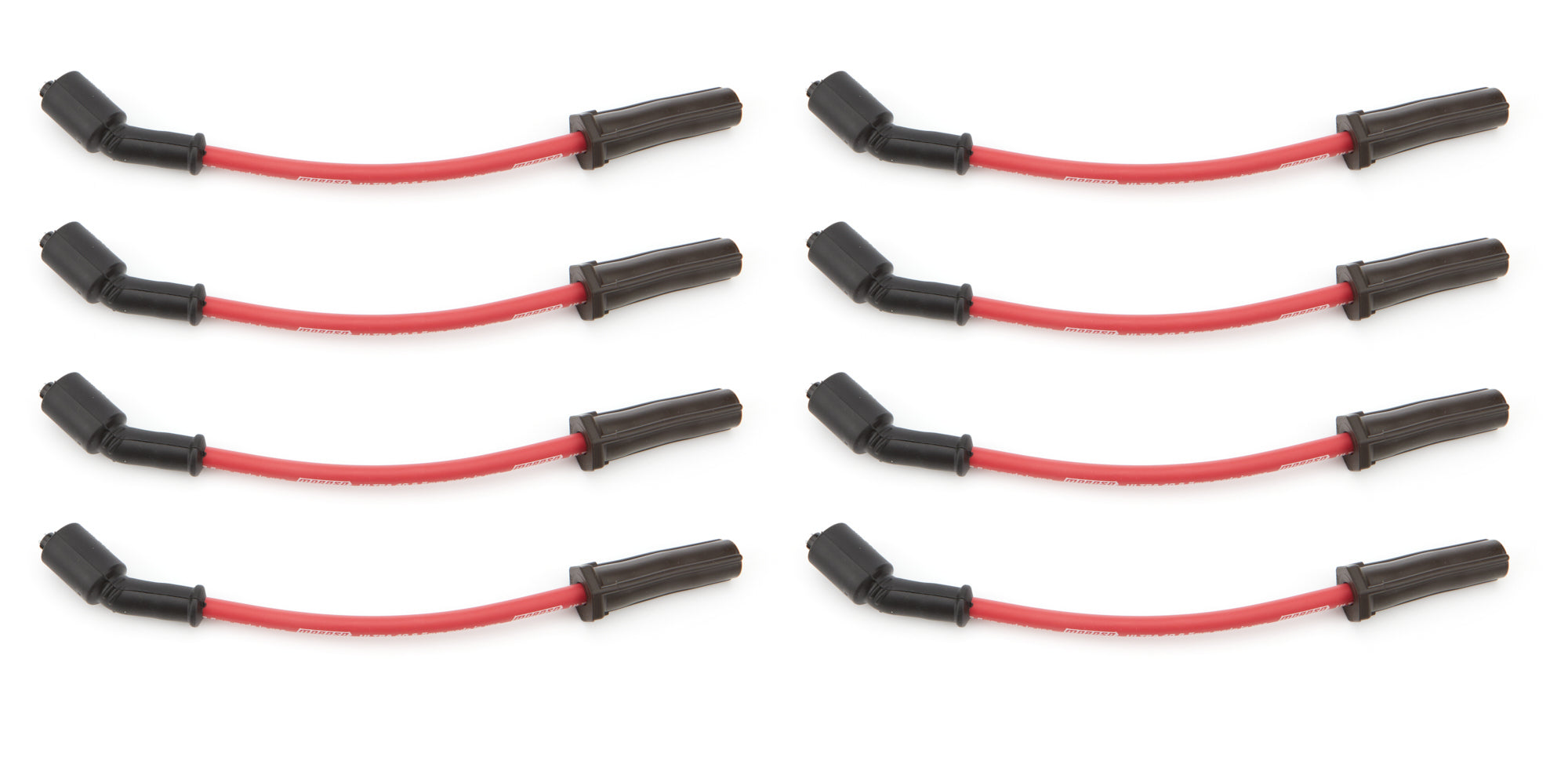 MOROSO 73743 Ultra 40 Spiral Core Spark Plug Wire Set for GM LS and LT Series, 8.5 mm Diameter, Red, Straight Plug Boots, Coil Style Terminals