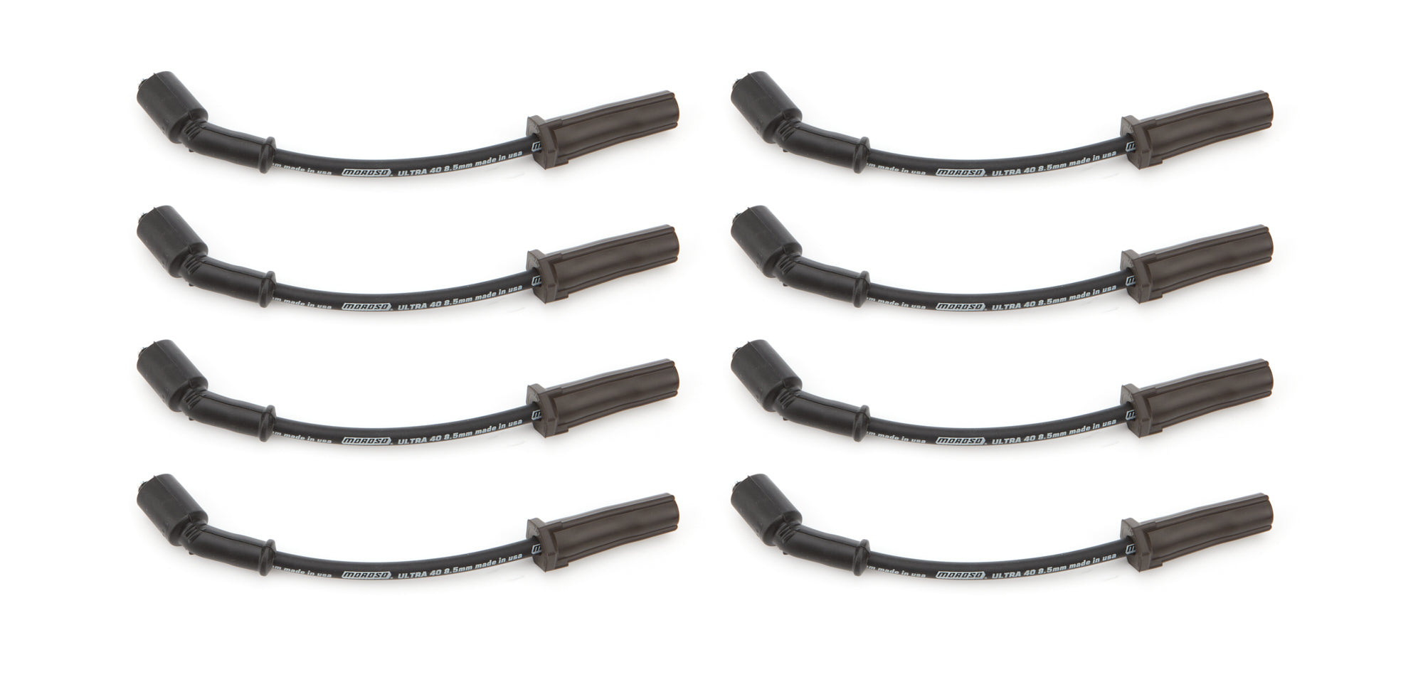 MOROSO 73745 Ultra 40 Spark Plug Wire Set for GM LS and LT Series, 8.5mm Diameter, Black, Spiral Core with Straight Plug Boots