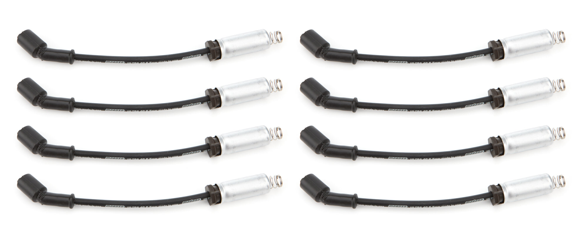 MOROSO Ultra 40 Spark Plug Wire Set 8.5mm GM LS and LT Series with Spiral Core and Heat Shields
