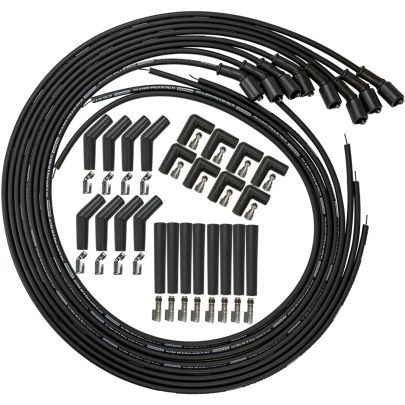 MOROSO 73749 Ultra 40 Spark Plug Wire Set for GM LS and LT Series - 8.5 mm Spiral Core, Black