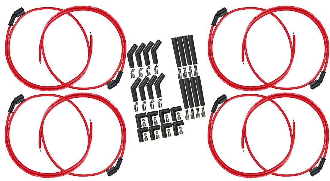MOROSO Ultra 350 Spark Plug Wire Set for GM LS and LT Series, 8 mm, Red Spiral Core