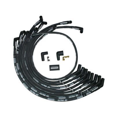 MOROSO Ultra 40 Spark Plug Wire Set for Small Block Ford SBF 302 with 8.65 mm Spiral Core and 135-Degree Plug Boots